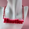 Hustler statement resin necklace