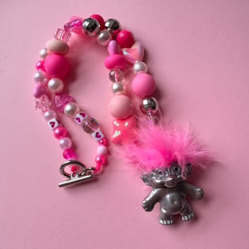 Pink and silver troll