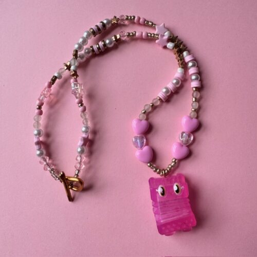 Pink Moshi Monster Necklace