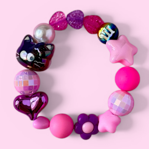 Kitty Beaded Bracelet